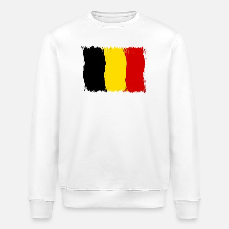 Belgique Drapeau Belge Drapeau Cadeau - Sweat bio ROLLER Stanley/Stella Unisexe - blanc