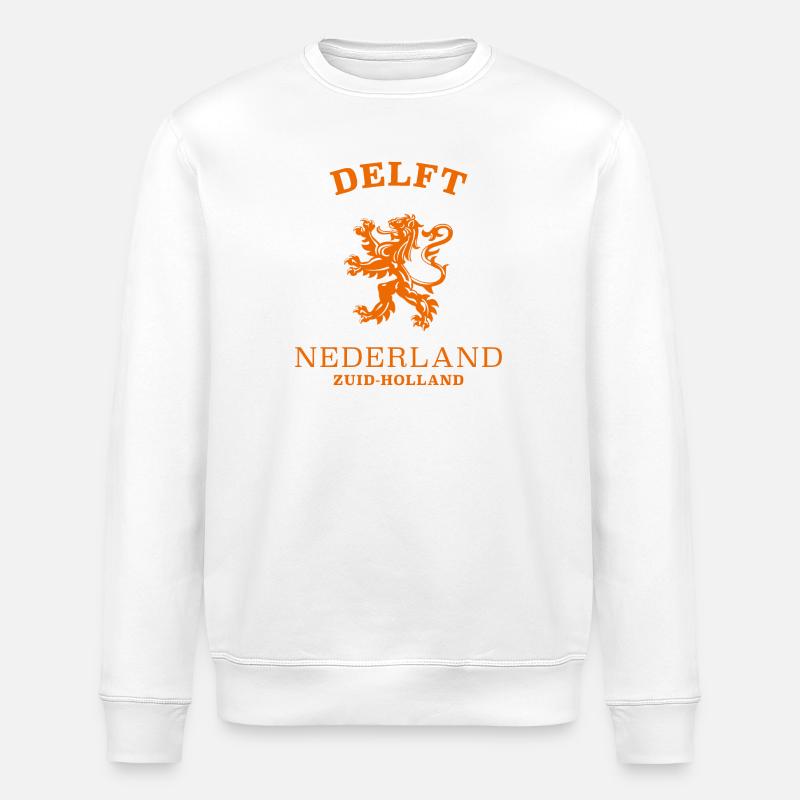 DELFT Niederlande Netherlands - Stanley/Stella Unisex Bio-Sweatshirt ROLLER - Weiß