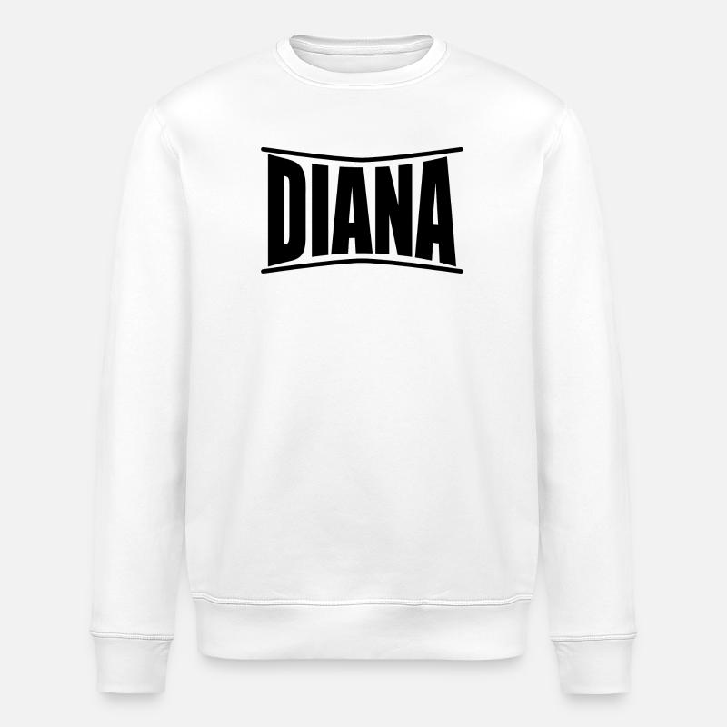 Diana T-Shirt Geschenkidee - Stanley/Stella Unisex Bio-Sweatshirt ROLLER - Weiß