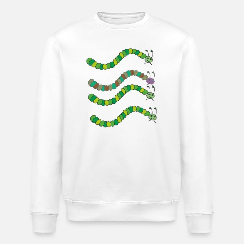 raupen vielfalt - Stanley/Stella Unisex Bio-Sweatshirt ROLLER - Weiß