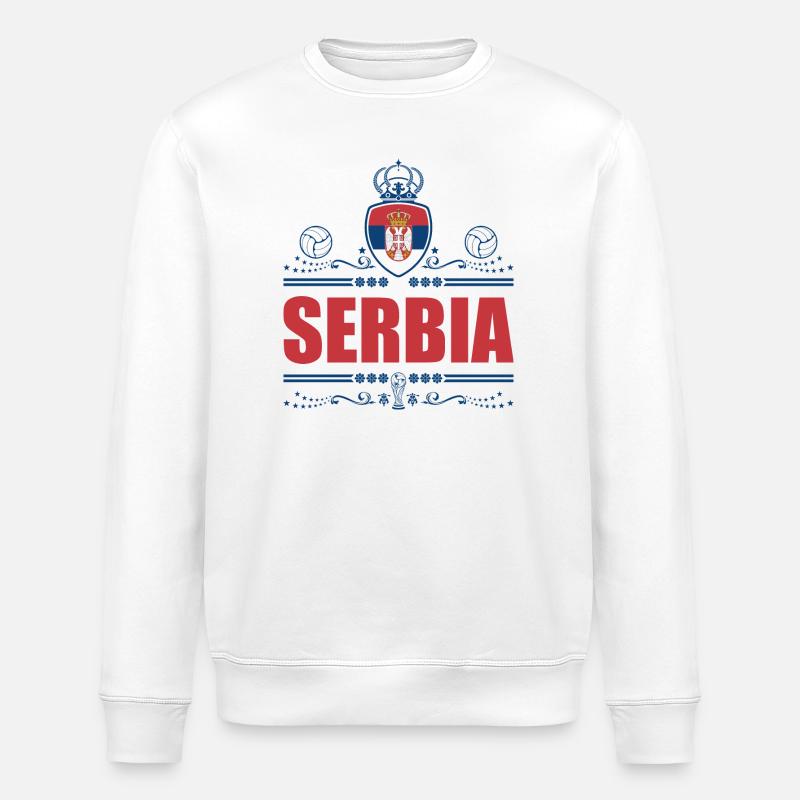 SERBIEN - Stanley/Stella Unisex Bio-Sweatshirt ROLLER - Weiß