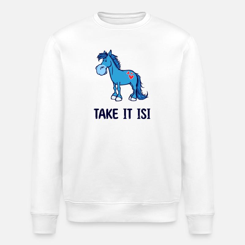 Pferdeliebe Islandpferde Herz Pferde Statement - Stanley/Stella Unisex Bio-Sweatshirt ROLLER - Weiß