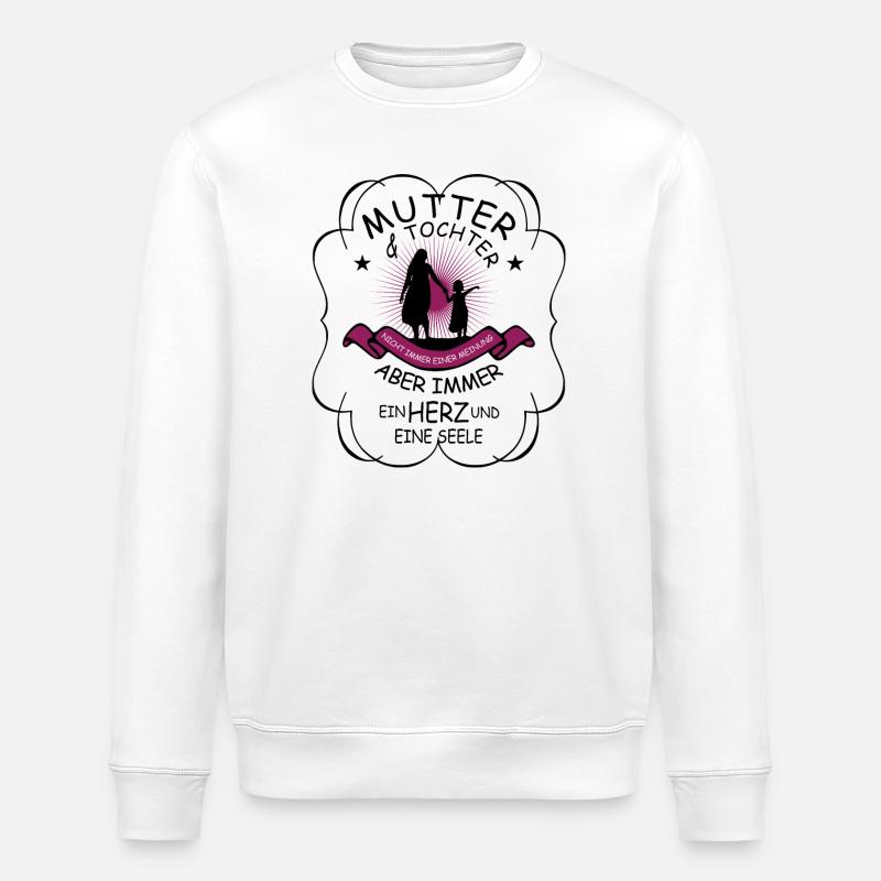 Mutter und Tochter - Stanley/Stella Unisex Bio-Sweatshirt ROLLER - Weiß
