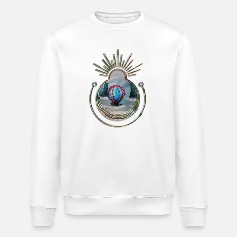 Im Kokon am Strand - Stanley/Stella Unisex Bio-Sweatshirt ROLLER - Weiß