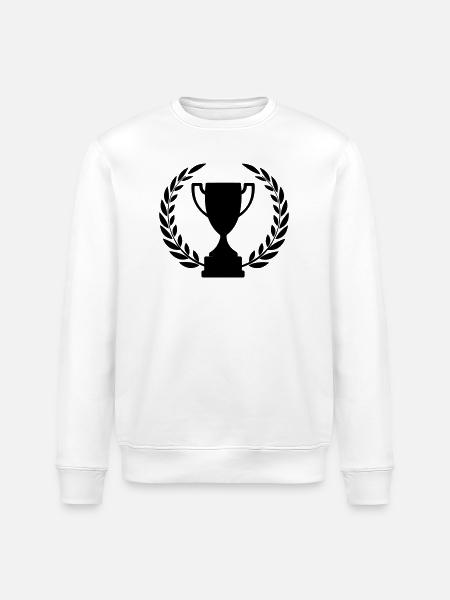 Cup sports cup laurel wreath - Stanley/Stella ROLLER Unisex Organic Sweatshirt - white