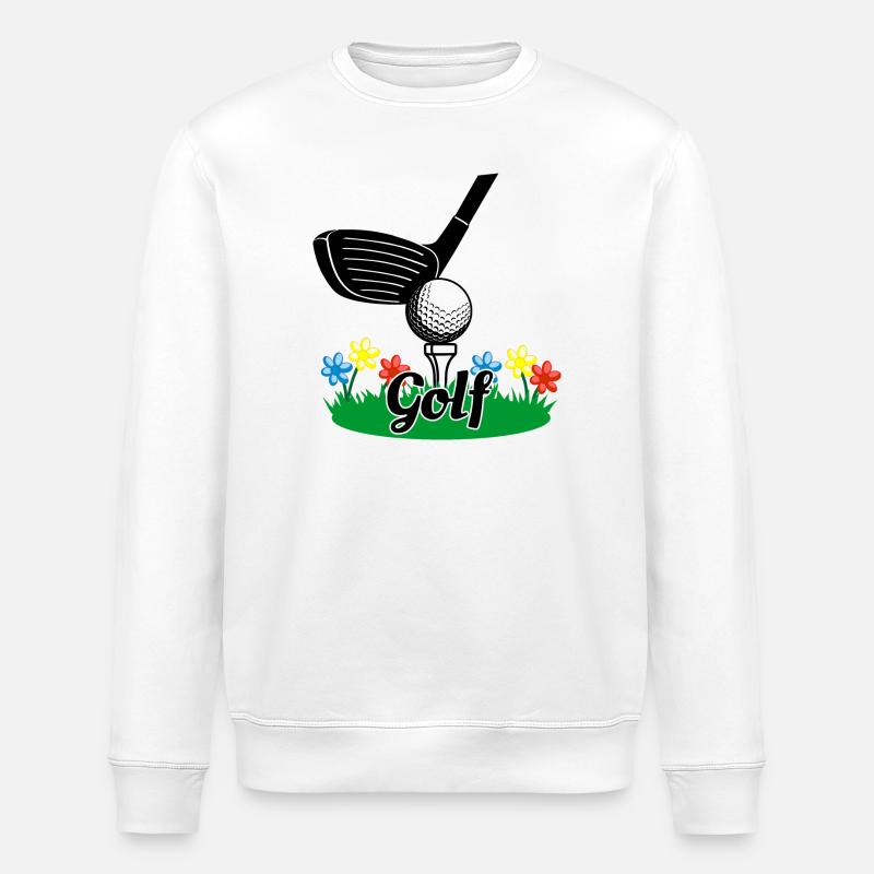 Bâton de golf - Sweat bio ROLLER Stanley/Stella Unisexe - blanc