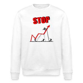 Inflation Lebensmittel Preise - Stanley/Stella Unisex Bio-Sweatshirt ROLLER - Weiß - Vorne - Nik (191cm)