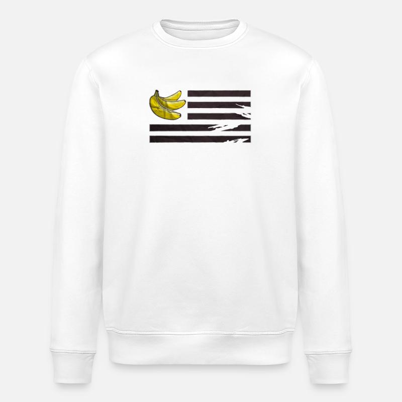 Republique 3 bananes - Sweat bio ROLLER Stanley/Stella Unisexe - blanc