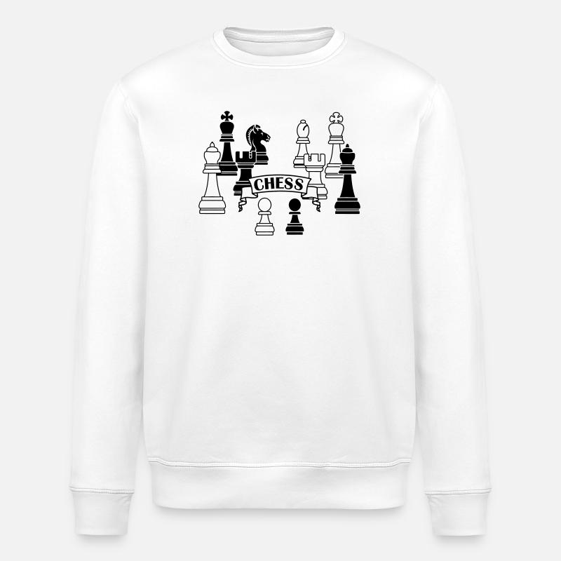 Pièces d’échecs - Sweat bio ROLLER Stanley/Stella Unisexe - blanc