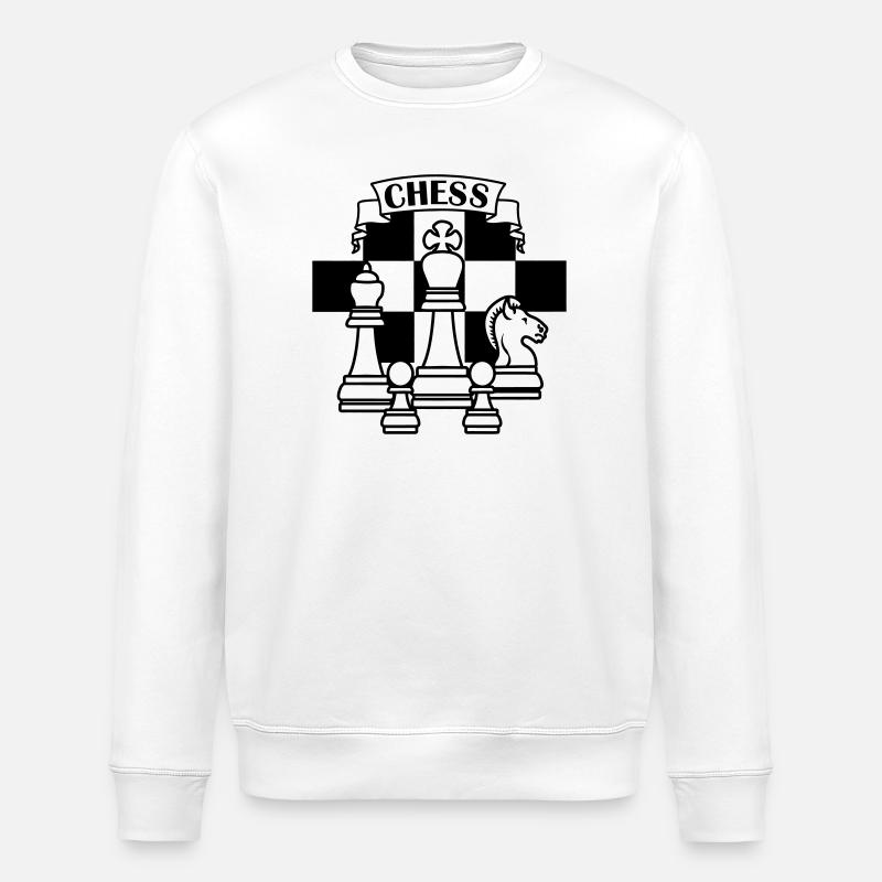 Pièces d’échecs - Sweat bio ROLLER Stanley/Stella Unisexe - blanc