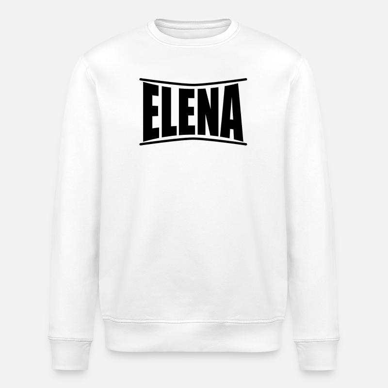 Elena T-Shirt Geschenkidee - Stanley/Stella Unisex Bio-Sweatshirt ROLLER - Weiß