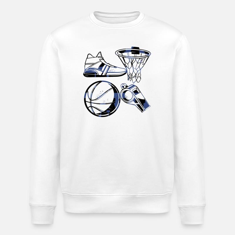 Basketteur - Sweat bio ROLLER Stanley/Stella Unisexe - blanc