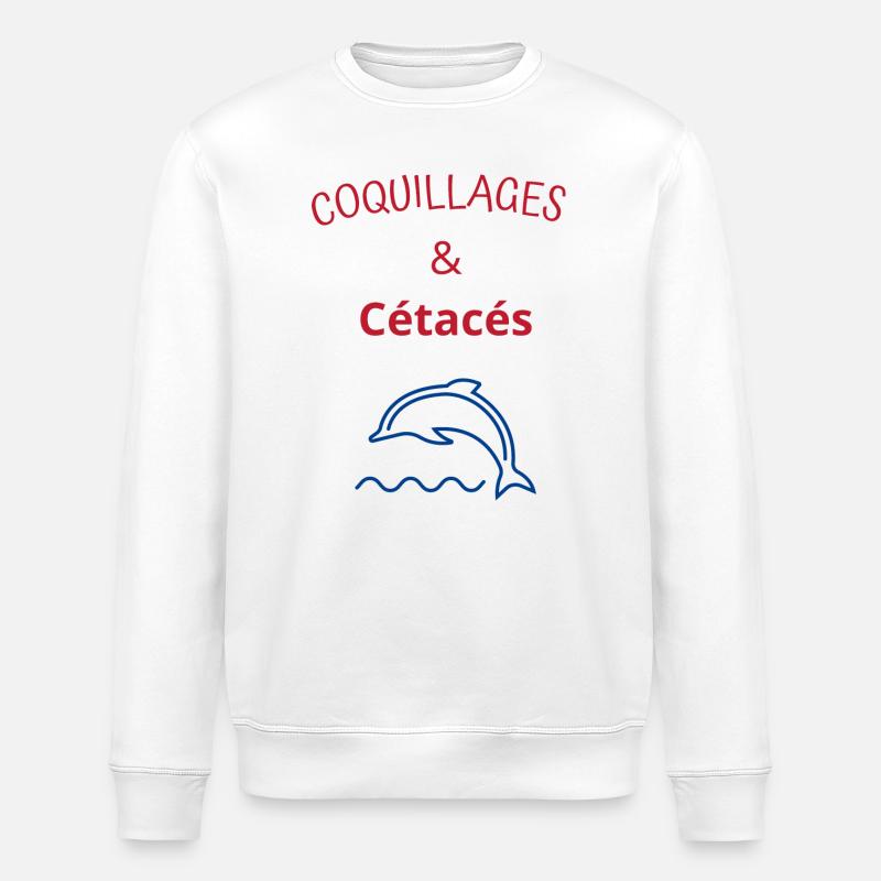 Coquillages et cétacés - Sweat bio ROLLER Stanley/Stella Unisexe - blanc