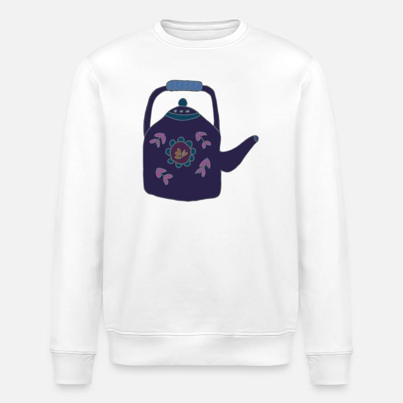 teapot - Stanley/Stella ROLLER Unisex Organic Sweatshirt - white