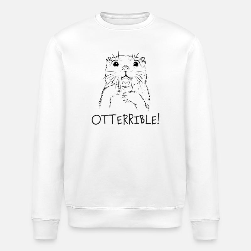 Otterrible - Illustration Otter - Stanley/Stella Unisex Bio-Sweatshirt ROLLER - Weiß