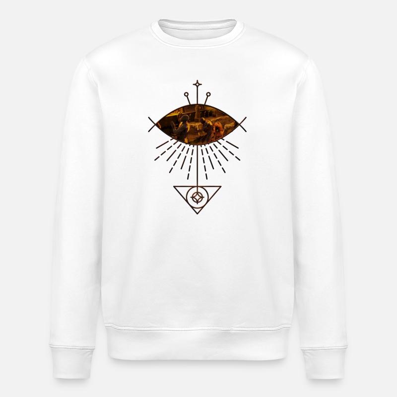 Dans l’obscurité effrayante de la nuit - Sweat bio ROLLER Stanley/Stella Unisexe - blanc