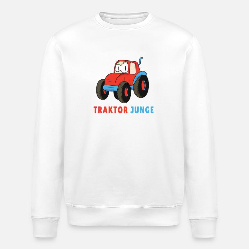 Traktor Junge - Stanley/Stella Unisex Bio-Sweatshirt ROLLER - Weiß