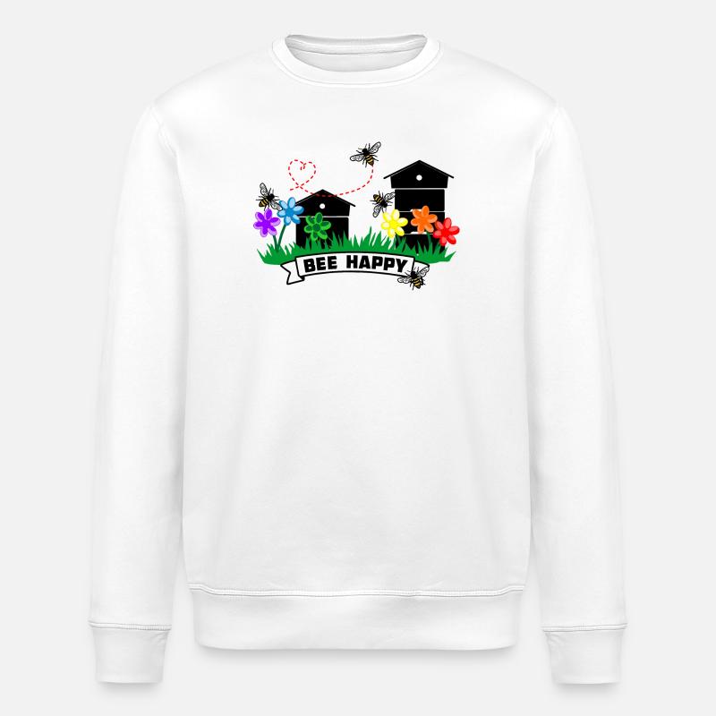 Serres à miel et fleurs - Sweat bio ROLLER Stanley/Stella Unisexe - blanc