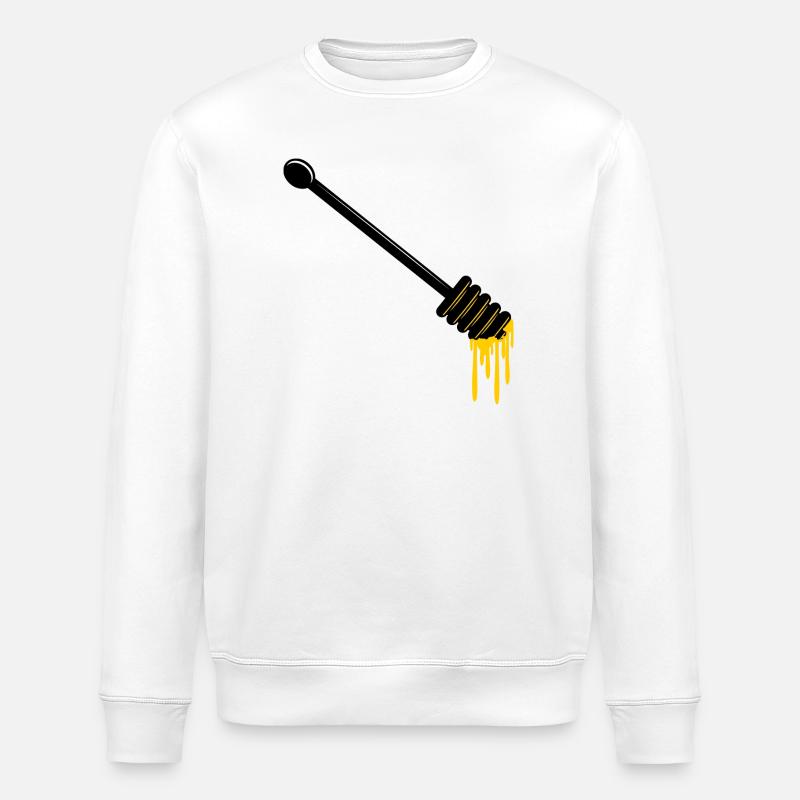 Honiglöffel mit Honig - Stanley/Stella Unisex Bio-Sweatshirt ROLLER - Weiß