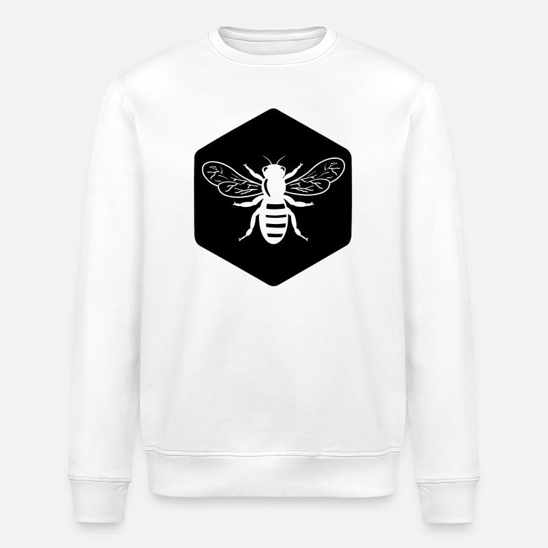 When cut out in honeycomb - Stanley/Stella ROLLER Unisex Organic Sweatshirt - white