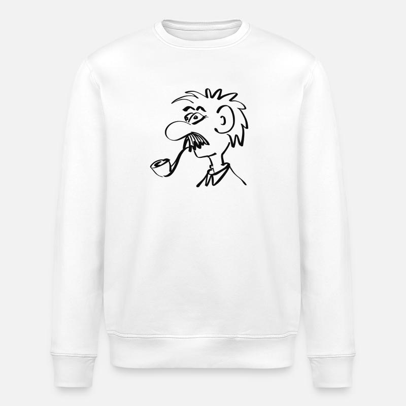 A stone - Stanley/Stella ROLLER Unisex Organic Sweatshirt - white