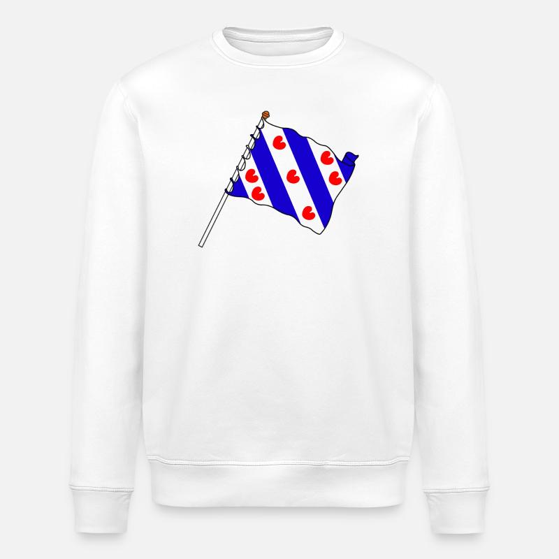 Drapeau frise - Sweat bio ROLLER Stanley/Stella Unisexe - blanc