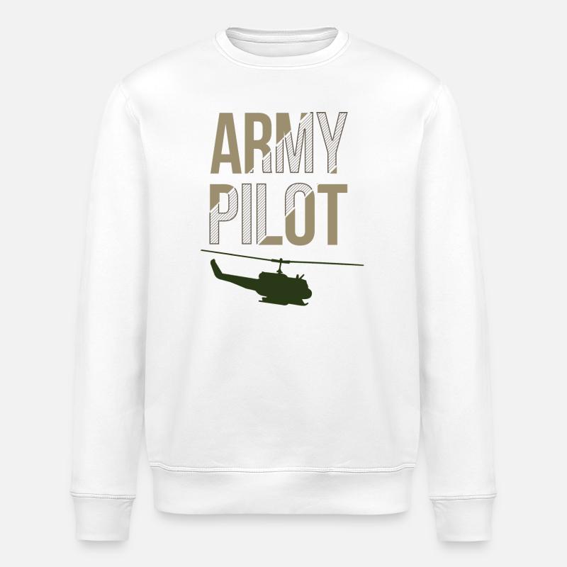 Armee Pilot - Stanley/Stella Unisex Bio-Sweatshirt ROLLER - Weiß