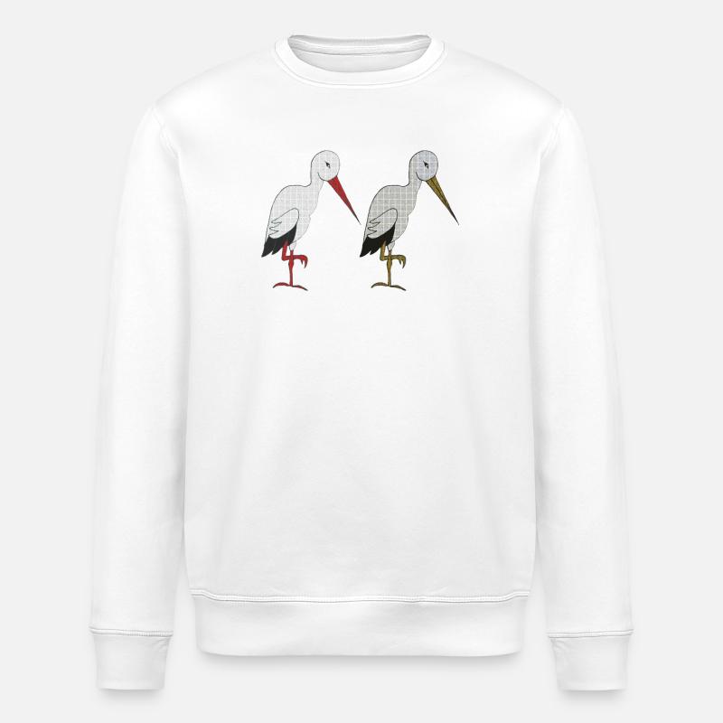 storchenpaar - Stanley/Stella Unisex Bio-Sweatshirt ROLLER - Weiß