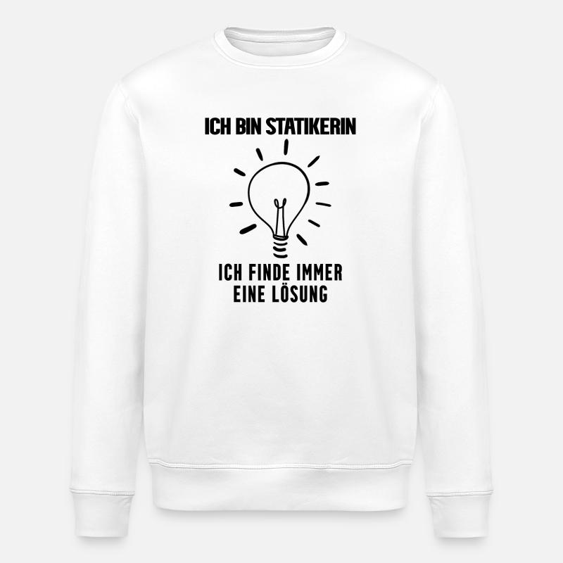 Statikerin Beruf Ausbildung - Stanley/Stella Unisex Bio-Sweatshirt ROLLER - Weiß