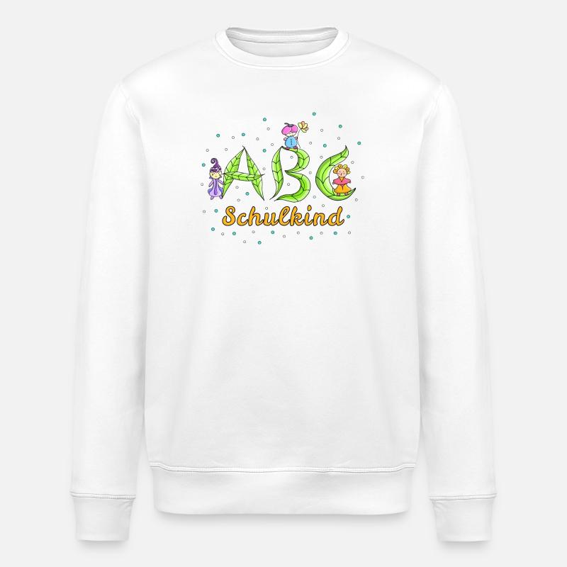 ABC Buchstaben Schulkind - Stanley/Stella Unisex Bio-Sweatshirt ROLLER - Weiß