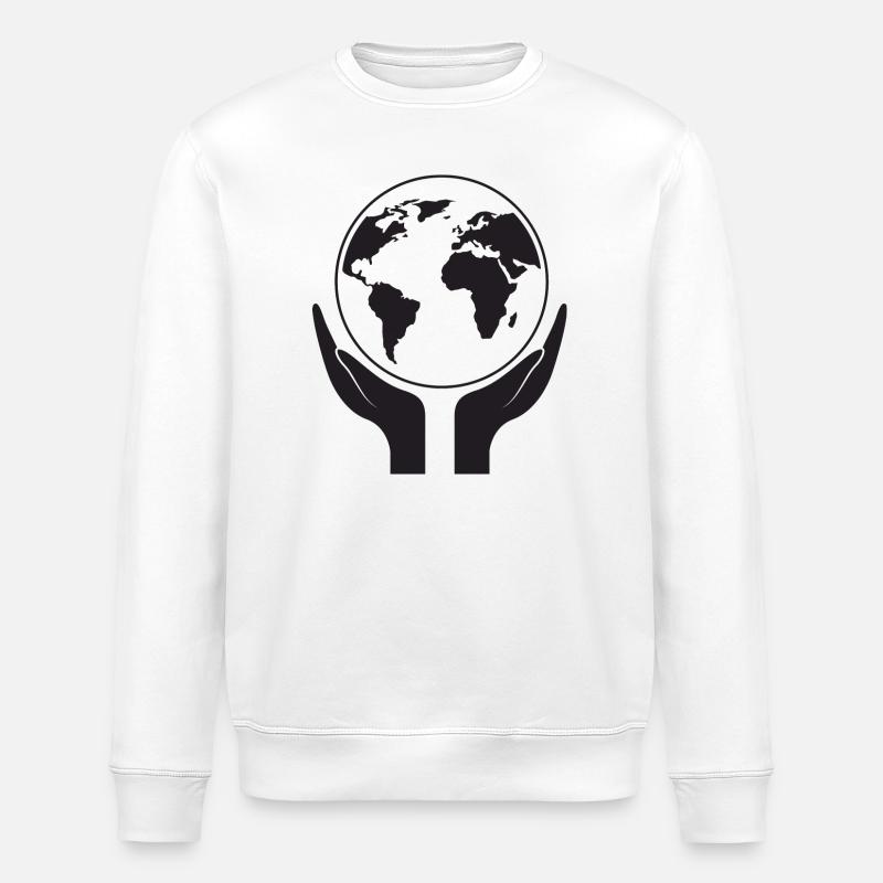 Save our planet - Stanley/Stella ROLLER Unisex Organic Sweatshirt - white