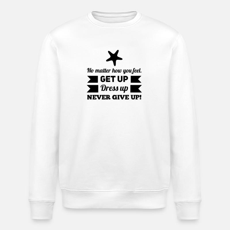 Motif géométrique monochrome abstrait - Sweat bio ROLLER Stanley/Stella Unisexe - blanc