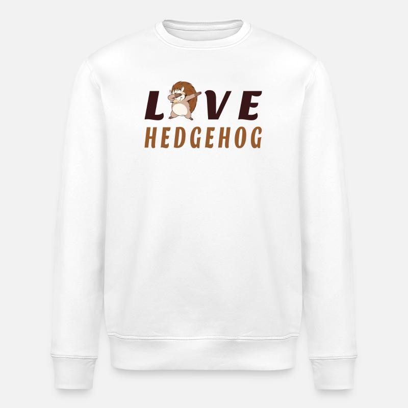 J'aime les hérissons - Sweat bio ROLLER Stanley/Stella Unisexe - blanc