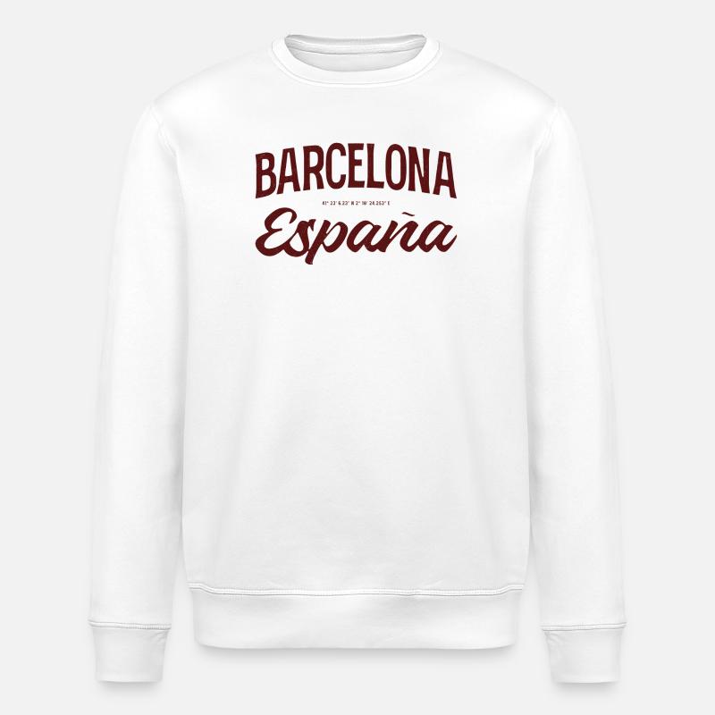 Barcelone - Sweat bio ROLLER Stanley/Stella Unisexe - blanc