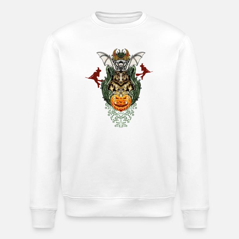 Fun halloween design - Stanley/Stella ROLLER Unisex Organic Sweatshirt - white
