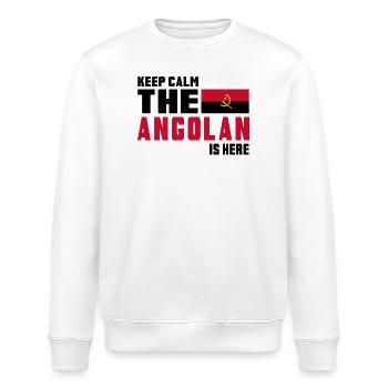 Conception du drapeau Angola Keep Calm - Sweat bio ROLLER Stanley/Stella Unisexe - blanc - Devant - Nik (191cm)
