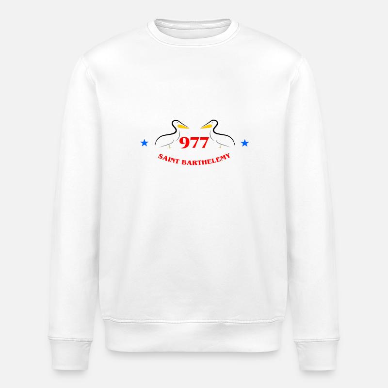Heiliger Barthélemy - Stanley/Stella Unisex Bio-Sweatshirt ROLLER - Weiß