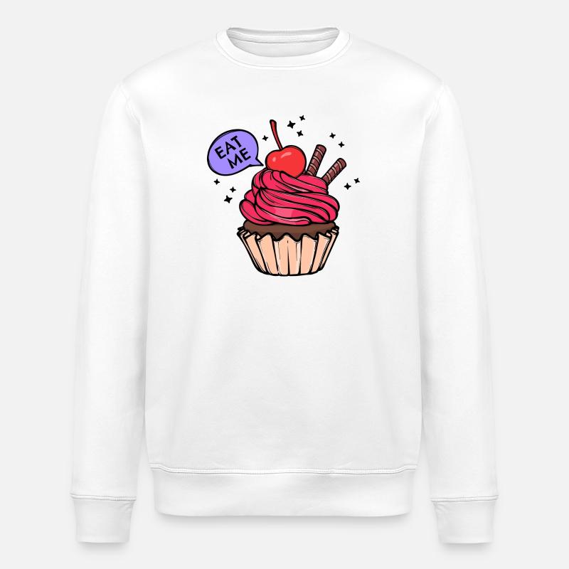 Cupcake Statement Nachspeise Backen Süßigkeiten - Stanley/Stella Unisex Bio-Sweatshirt ROLLER - Weiß