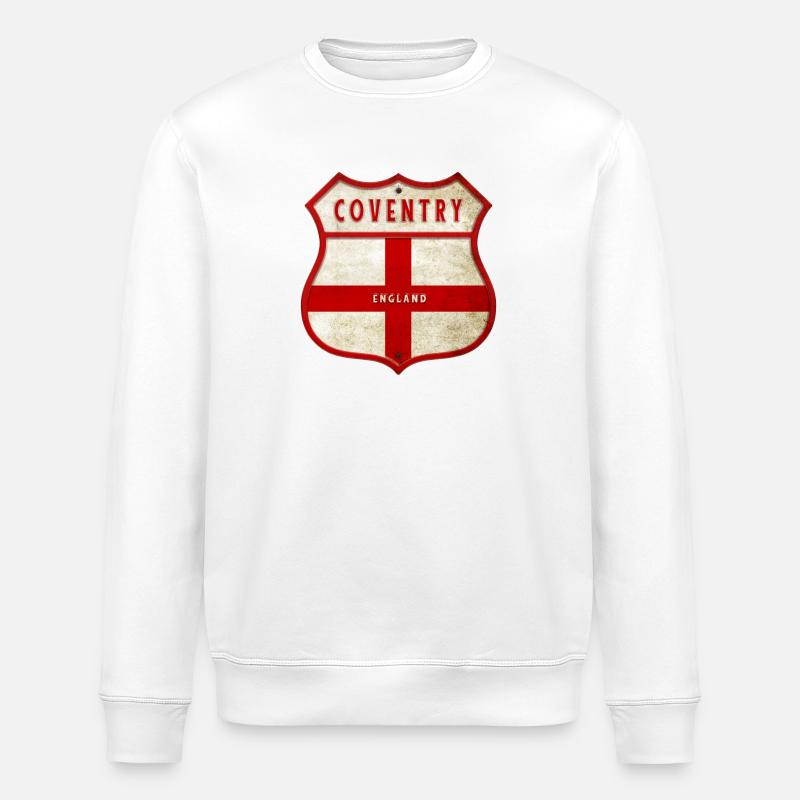 Coventry England Wappen - Stanley/Stella Unisex Bio-Sweatshirt ROLLER - Weiß