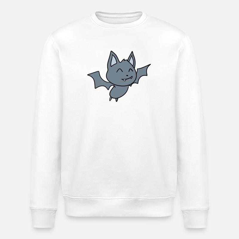 Fledermaus - Stanley/Stella Unisex Bio-Sweatshirt ROLLER - Weiß