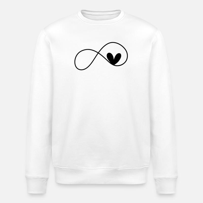 Amour de cœur infini - Sweat bio ROLLER Stanley/Stella Unisexe - blanc