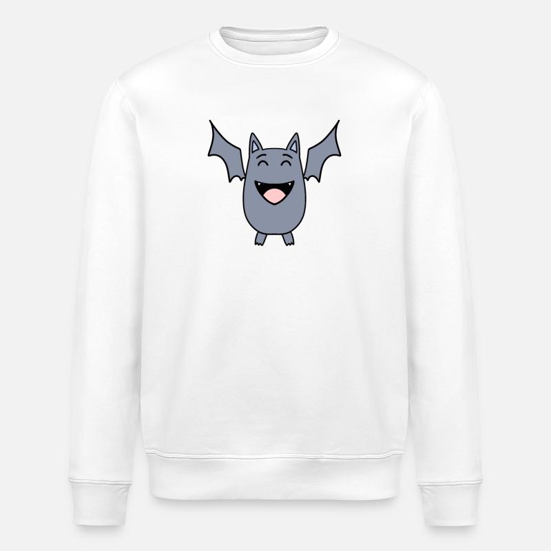 Fledermaus - Stanley/Stella Unisex Bio-Sweatshirt ROLLER - Weiß