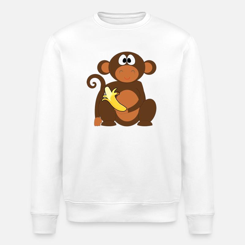 Ben mit Banane - Stanley/Stella Unisex Bio-Sweatshirt ROLLER - Weiß