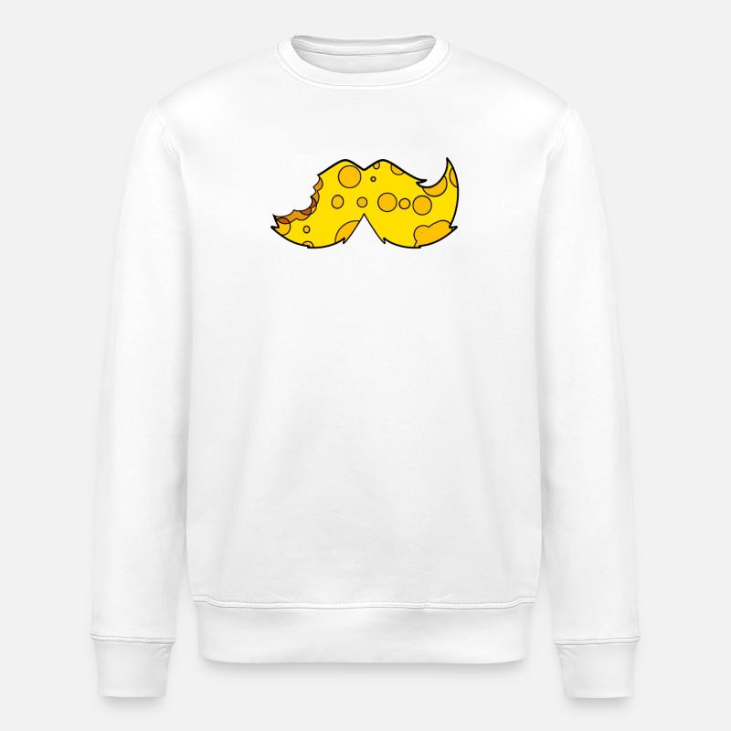 Barbe à moustache au fromage - Sweat bio ROLLER Stanley/Stella Unisexe - blanc