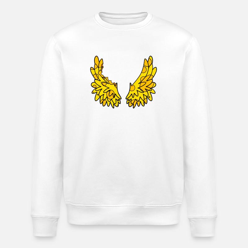 Cheese Wings - Stanley/Stella ROLLER Unisex Organic Sweatshirt - white