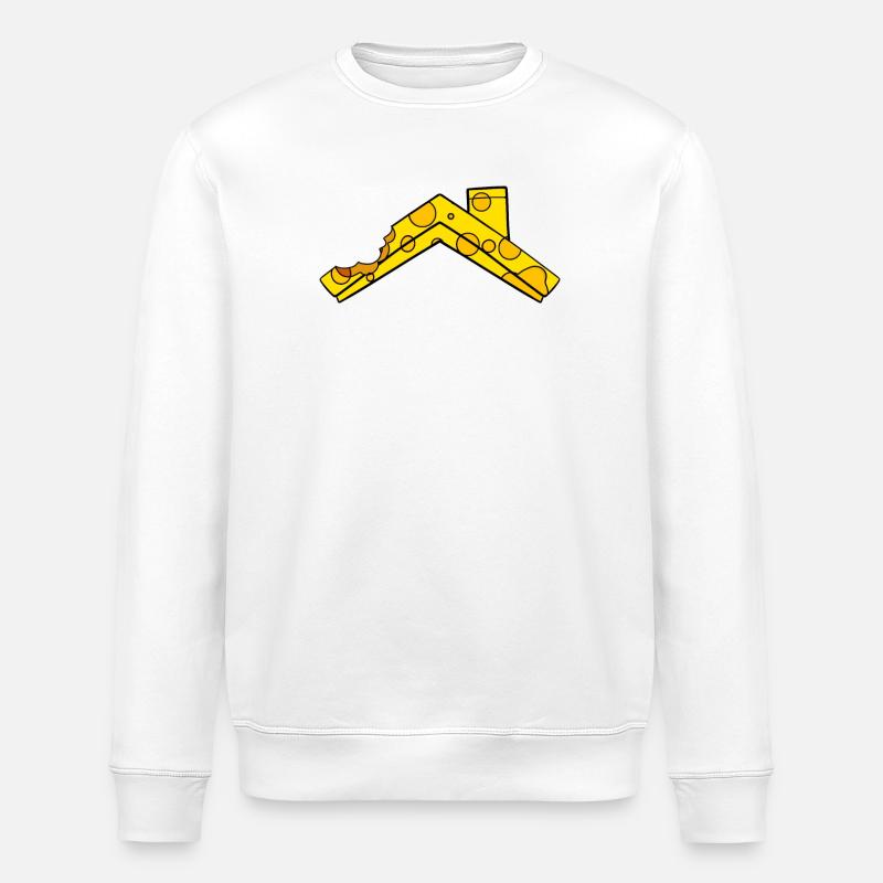 Cheese Roof - Stanley/Stella ROLLER Unisex Organic Sweatshirt - white