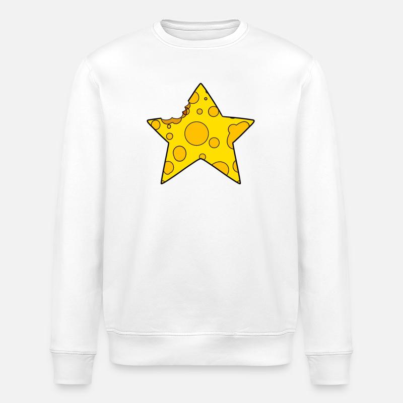 Cheese Star - Stanley/Stella ROLLER Unisex Organic Sweatshirt - white
