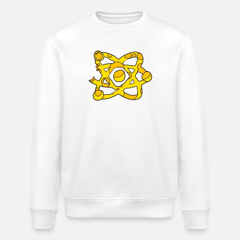 Atom Cheese Symbol Science Scientifique - Sweat bio ROLLER Stanley/Stella Unisexe - blanc