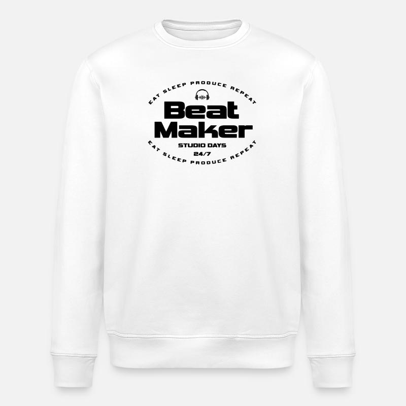 Beat Maker Music Dit Design - Sweat bio ROLLER Stanley/Stella Unisexe - blanc