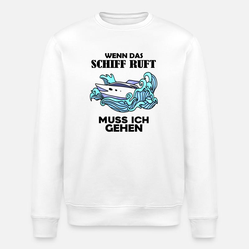 Schiff Schifffahrt - Stanley/Stella Unisex Bio-Sweatshirt ROLLER - Weiß